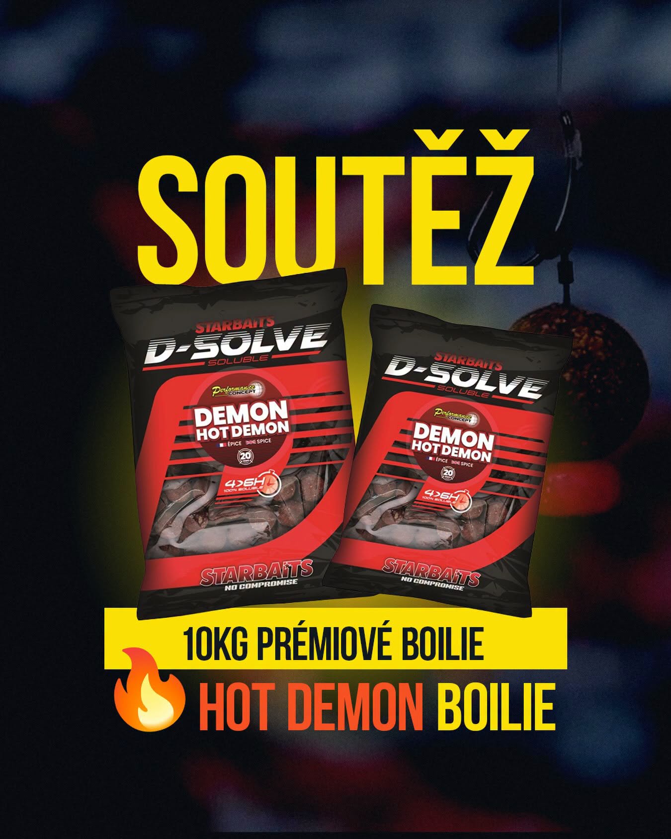 Soutěž o 10 kg PRÉMIOVÉHO BOILIE HOT DEMON